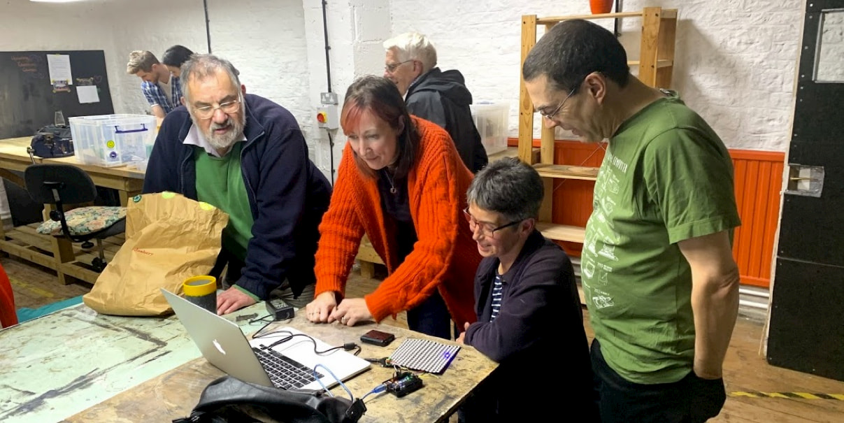 people gathering at Tech Shed Frome